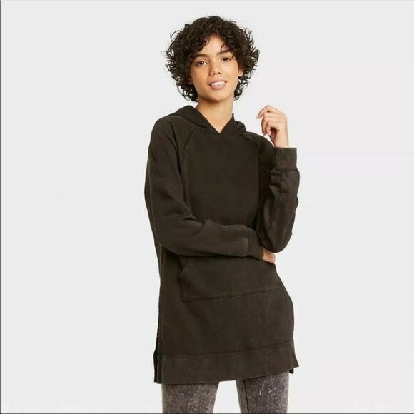 Colsie Hooded Sweatshirt XS Black Kangaroo Pocket NWT - Picture 9 of 10